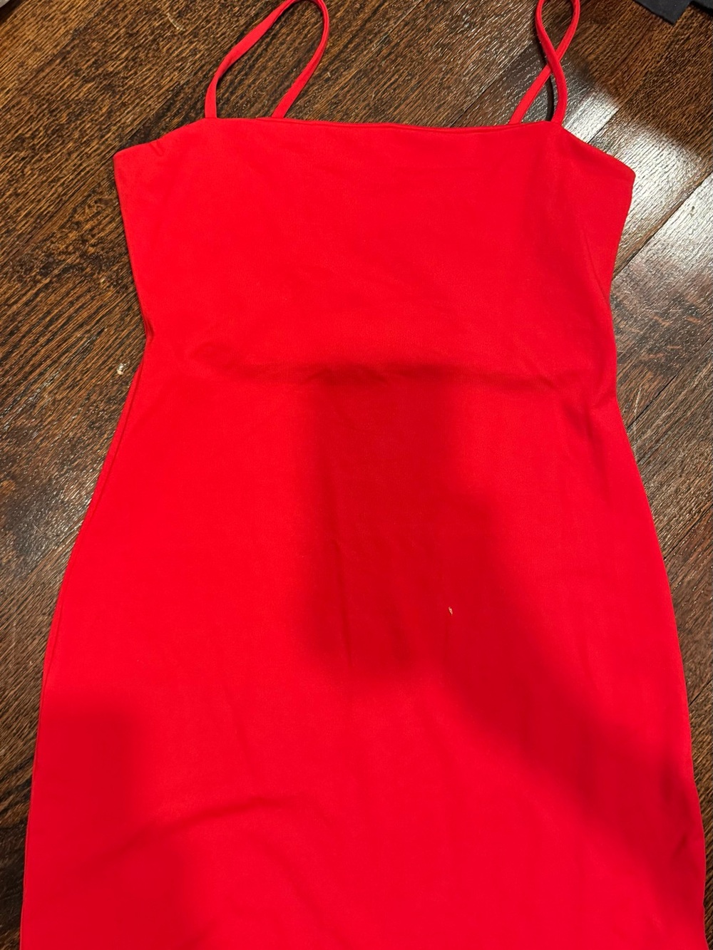 Susana Monaco Red Spaghetti Strap Mini Dress